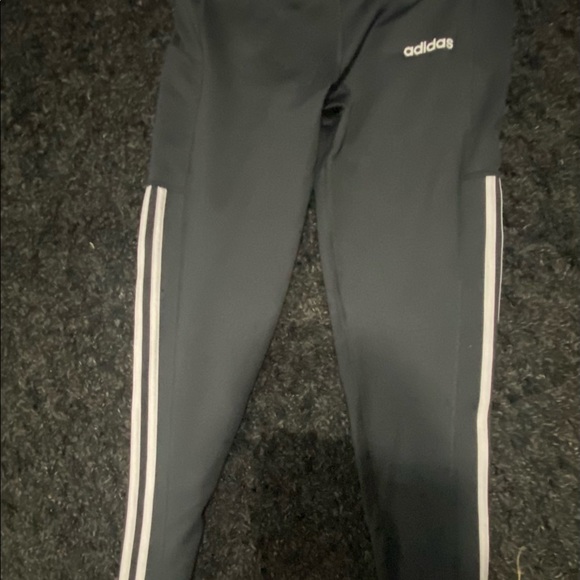 ADIDAS Grey Climate Leggings with Side Stripes - Picture 2 of 2